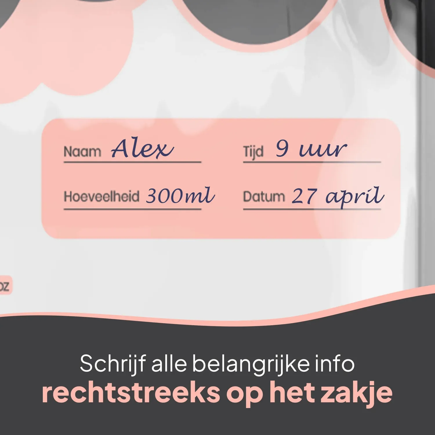 MAMMIE Moedermelk Bewaarzakjes met Schenktuit 300 ml 100 stuks BPA-vrij
