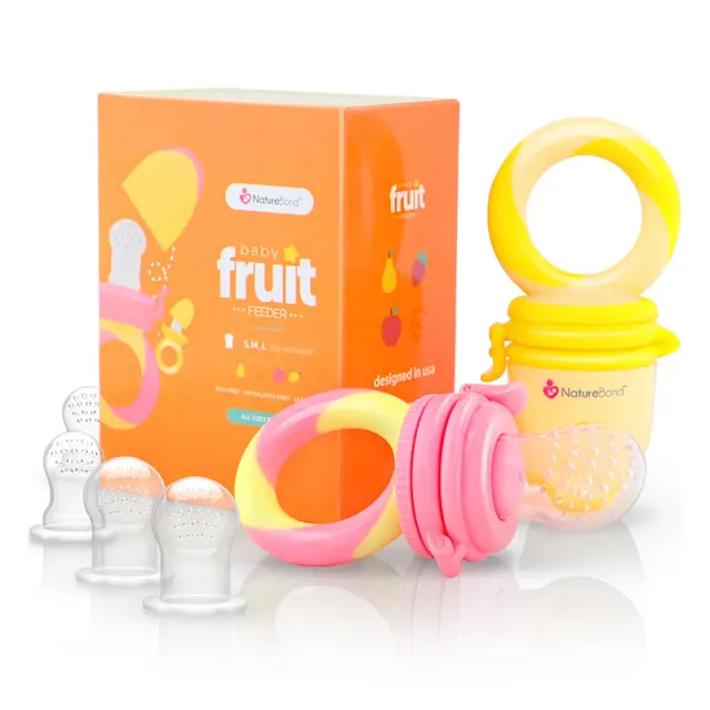Naturebond Fruit Feeder fruitspeen roze-geel 2 stuks