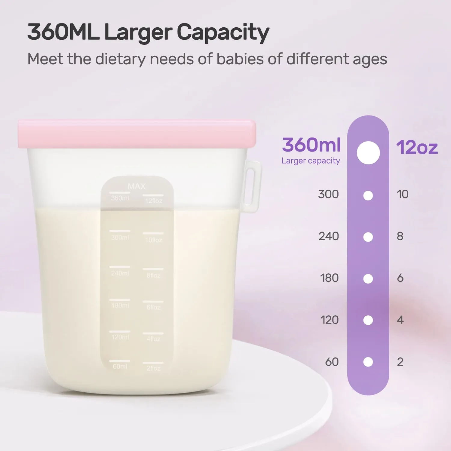 Nuliie siliconen moedermelk bewaarzakken 7 stuks 360ml lekvrij