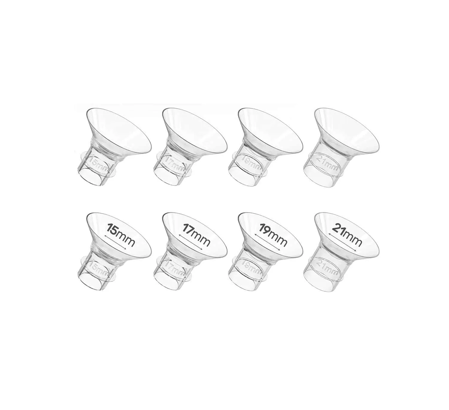 MoM&e doorzichtige borstkolf verkleiner insert 15-21mm silicone