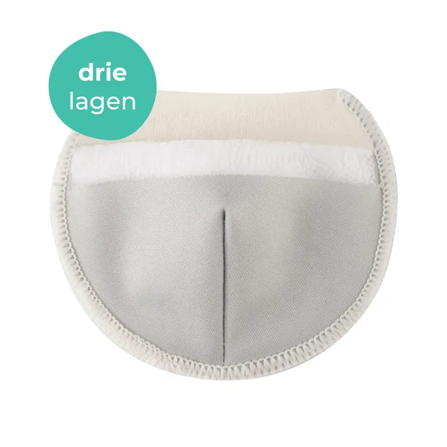 Nutrea Wasbare Zoogcompressen bamboe 12 stuks 12 cm