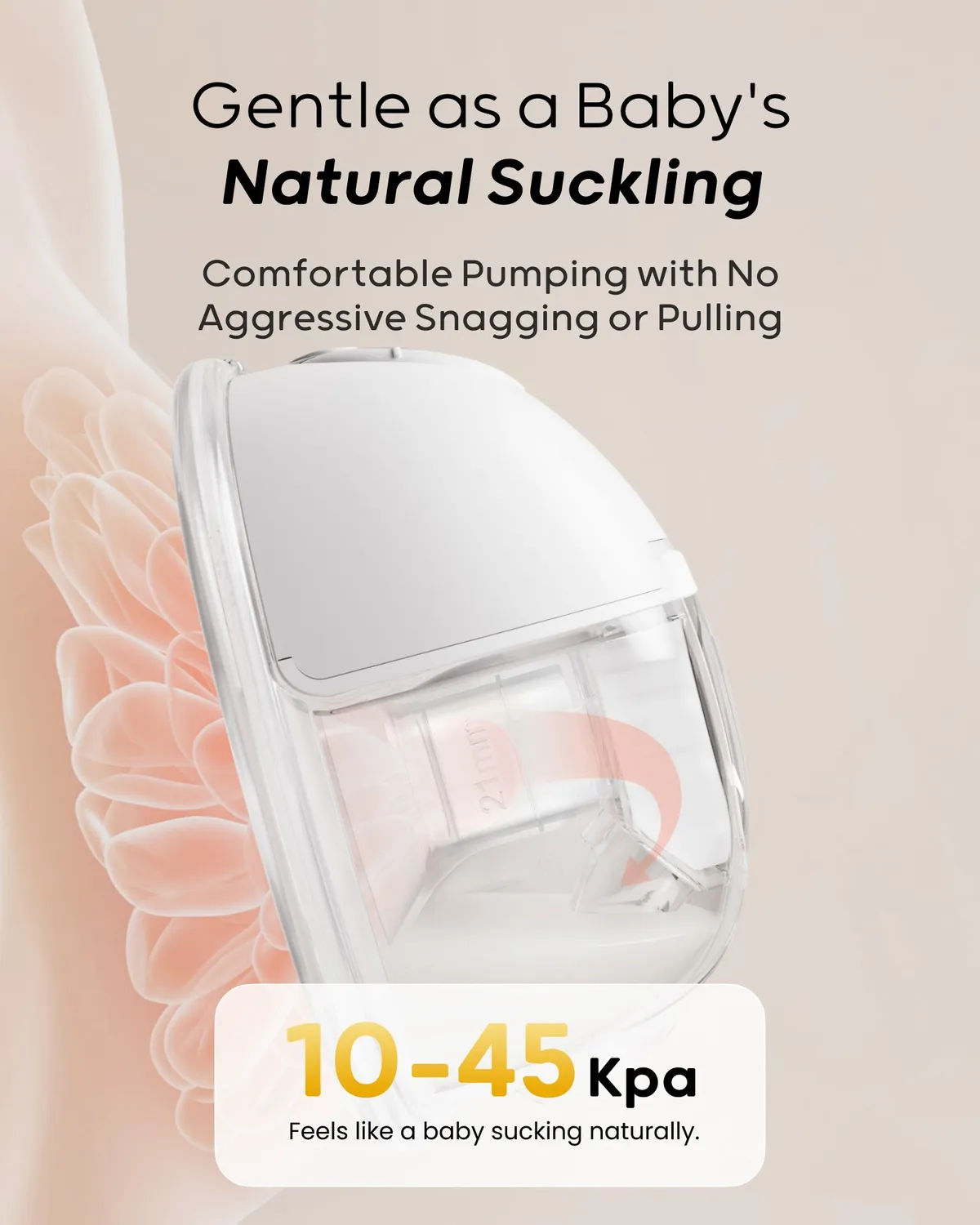 Nuliie S32 handsfree borstkolf 1 stuk wit draagbaar
