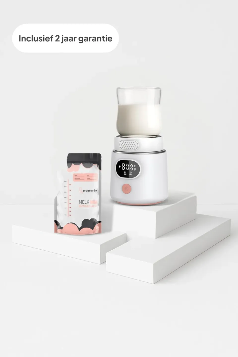 Mammie GO On-the-Go flessenwarmer bundel met 100 zakjes