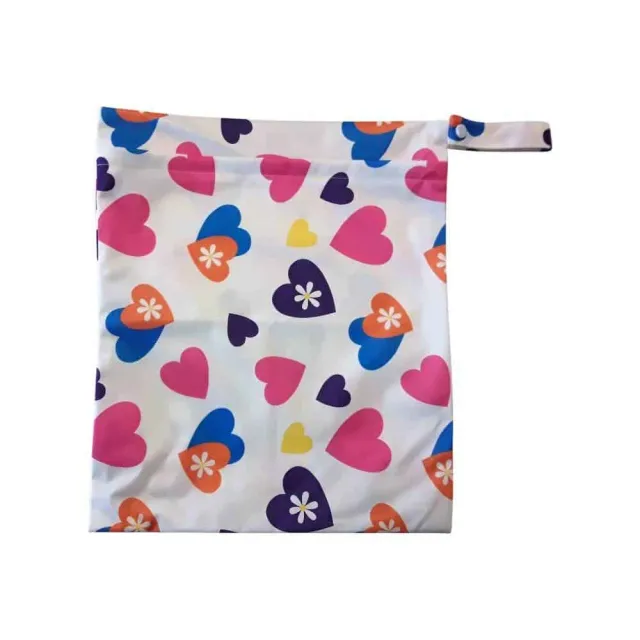 MoM&e Wet Bag Hart luierzak 30x35cm waterdicht