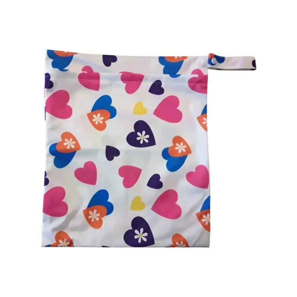MoM&e Wet Bag Hart luierzak 30x35cm waterdicht