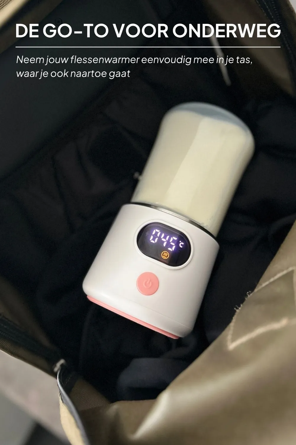 MAMMIE GO Draagbare Flessenwarmer Draadloos Fast Heating