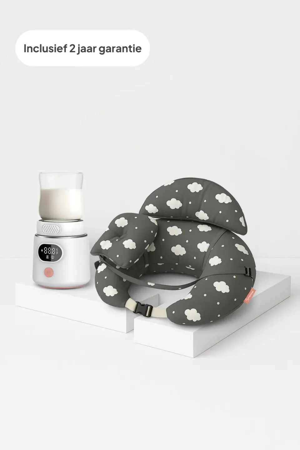 Mammie Cozy Feed bundel voedingskussen + flessenwarmer