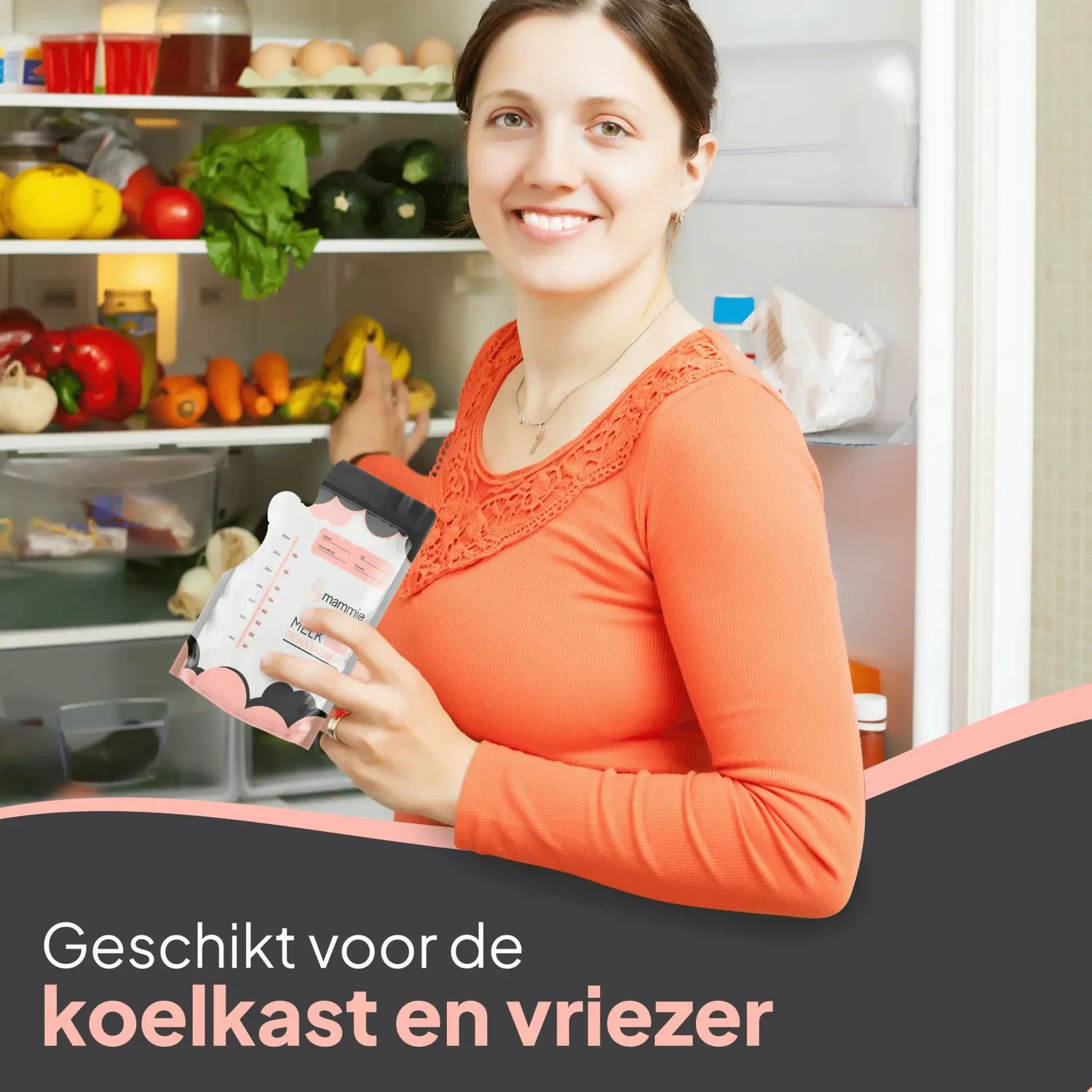 MAMMIE Moedermelk Bewaarzakjes met Schenktuit 300 ml 100 stuks BPA-vrij