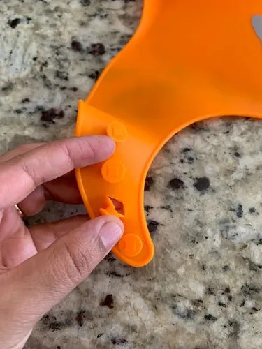 Naturebond siliconen slabbetjes geel-oranje lekvrij 2 stuks