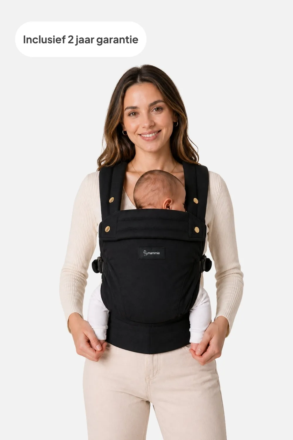 MAMMIE AVAIRE Draagzak Baby Katoen Zwart ergonomisch