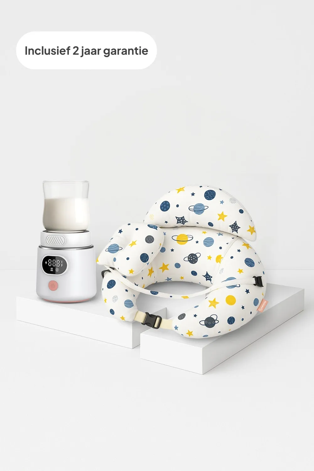 Mammie Cozy Feed bundel voedingskussen + flessenwarmer