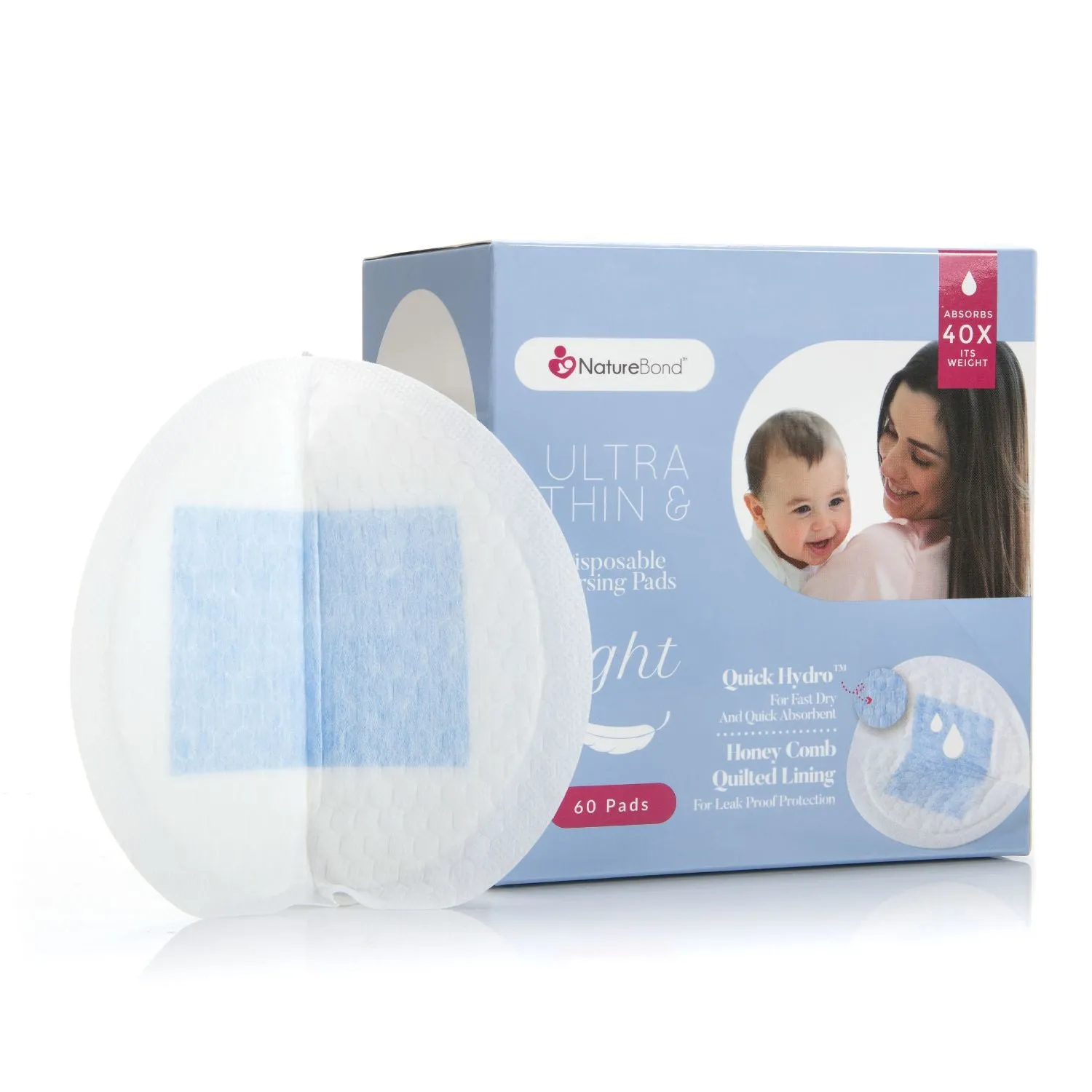 Naturebond Ultra Thin wegwerp zoogkompressen 60 stuks ultradun