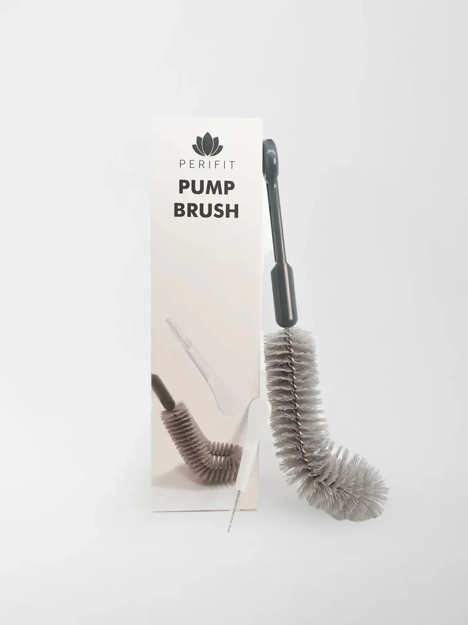Perifit Pump flessenborstel set 2-delig bocht