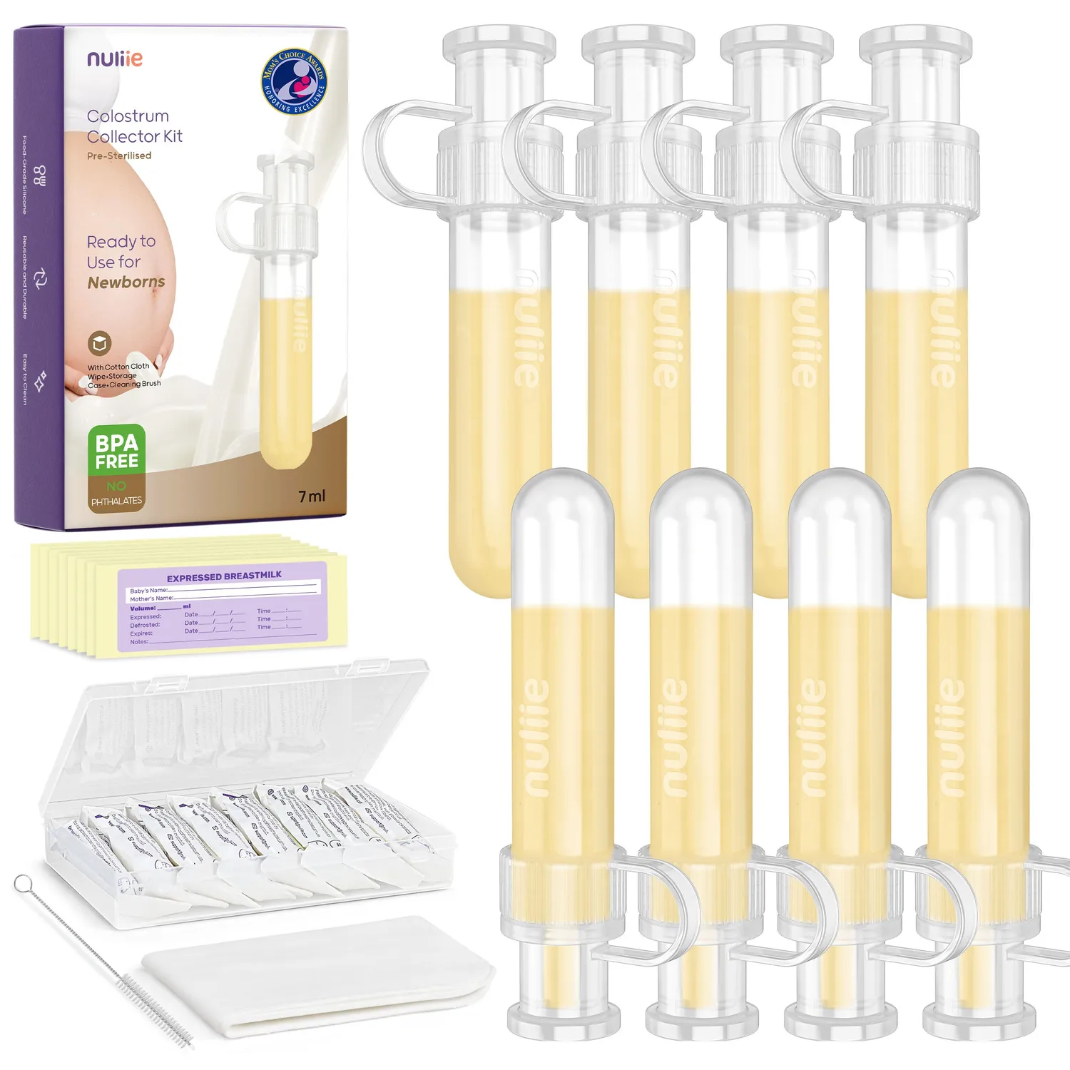Nuliie colostrum collector 7ml 6 stuks herbruikbaar