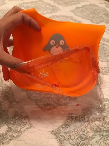 Naturebond siliconen slabbetjes geel-oranje lekvrij 2 stuks