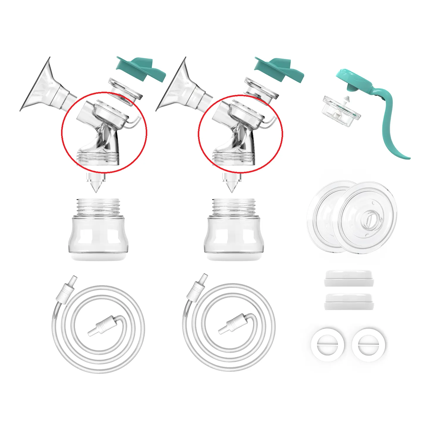 Nutrea DoubleFlow borstschild connector reserve