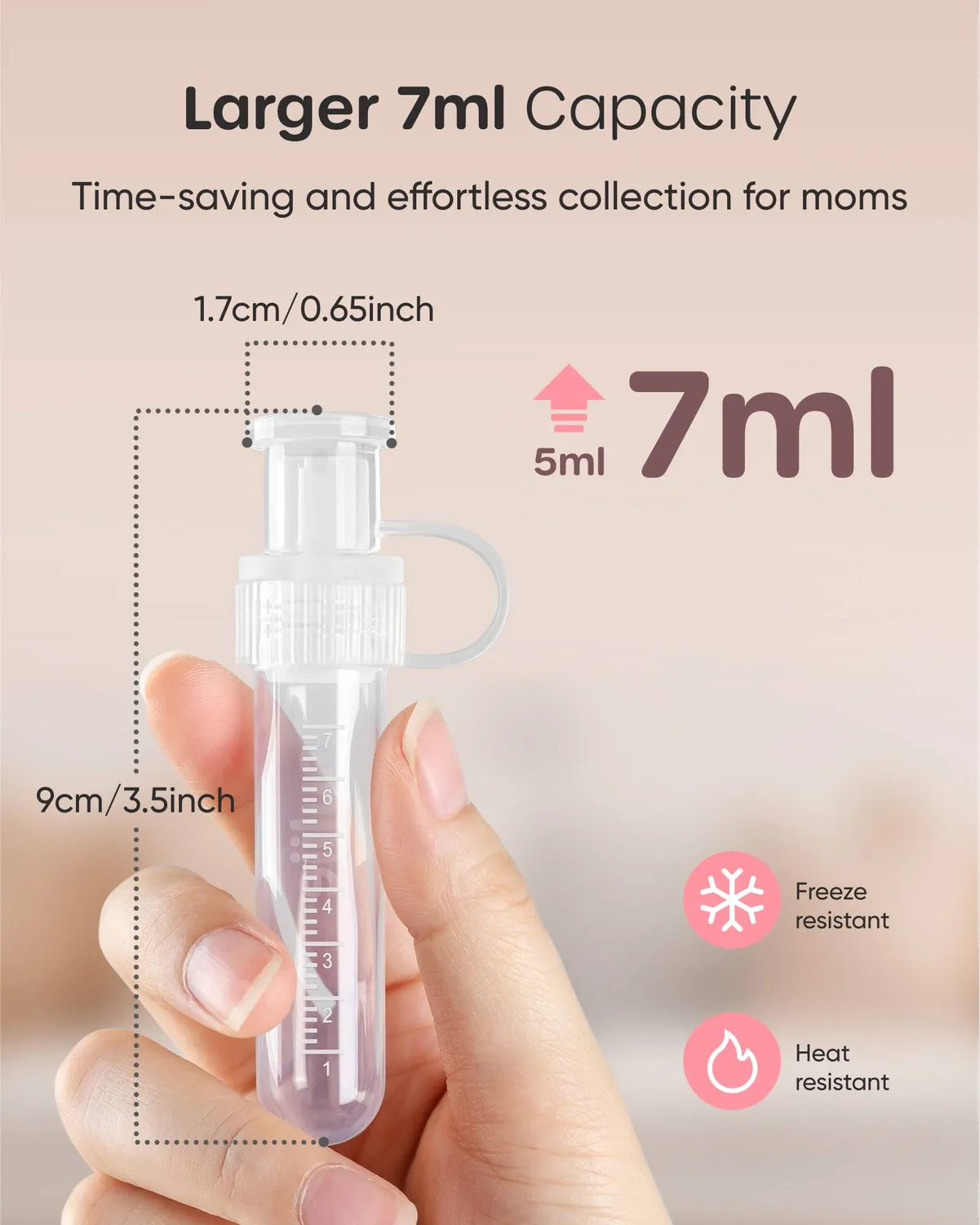 Nuliie colostrum collector 7ml 6 stuks herbruikbaar