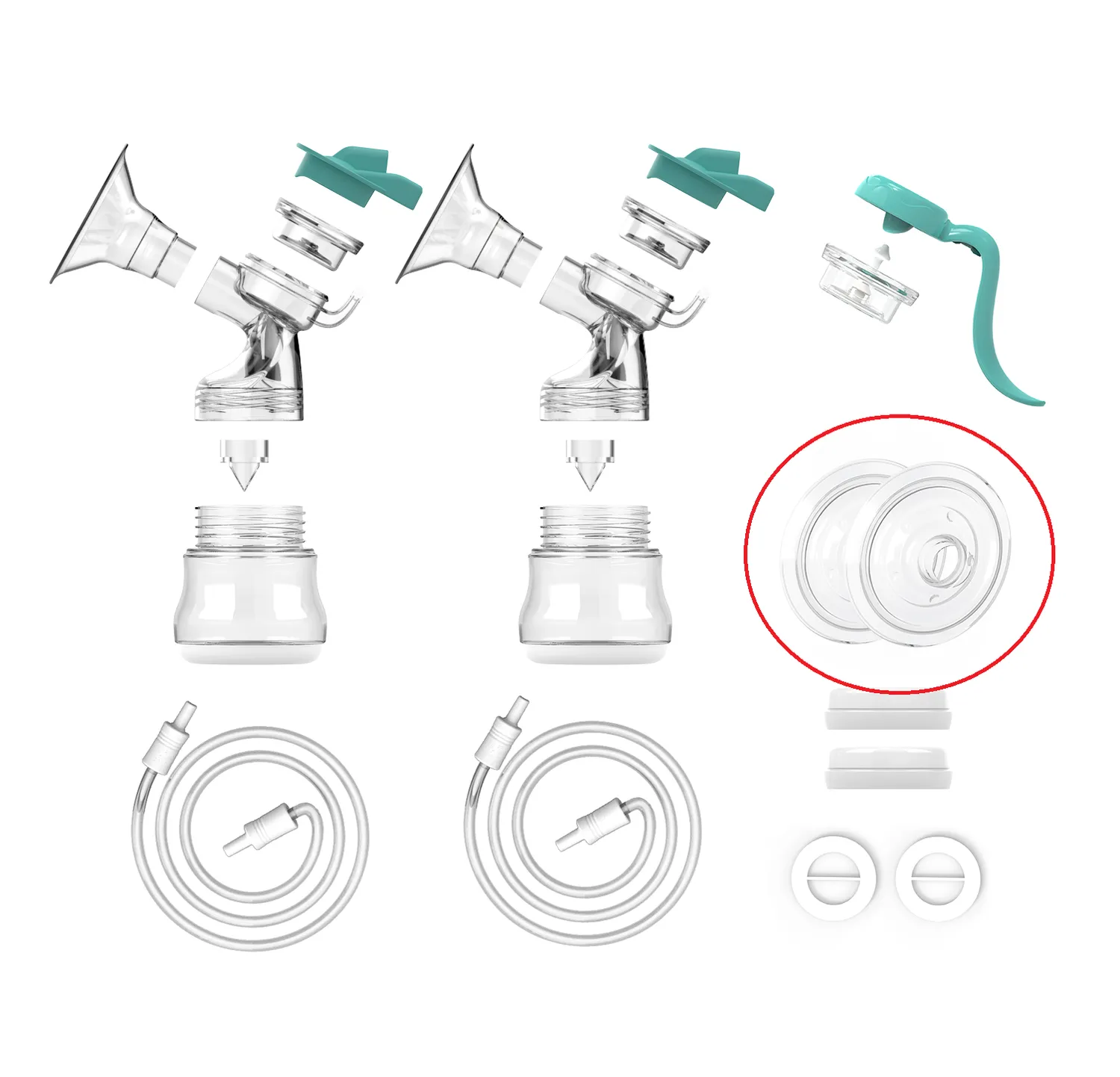 Nutrea DoubleFlow Borstschild silicone zacht