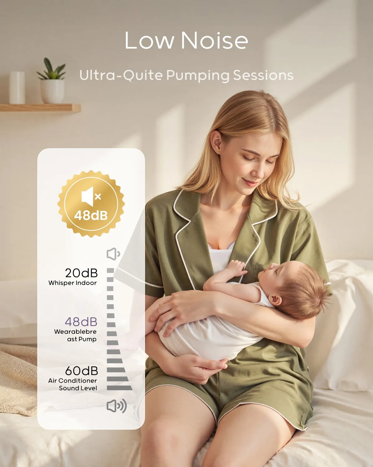 Nuliie S32 handsfree borstkolf 1 stuk wit draagbaar
