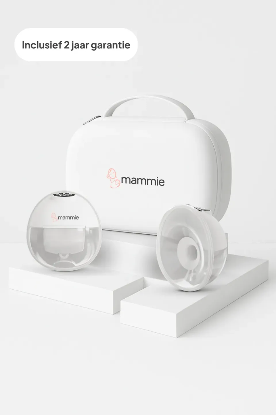 MAMMIE Handsfree Dubbele Borstkolf Wit met Timerfunctie