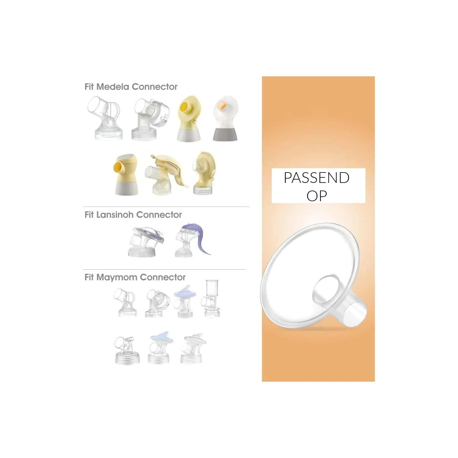 MoM&e PersonalFit 90° borstschild voor Medela 90 graden