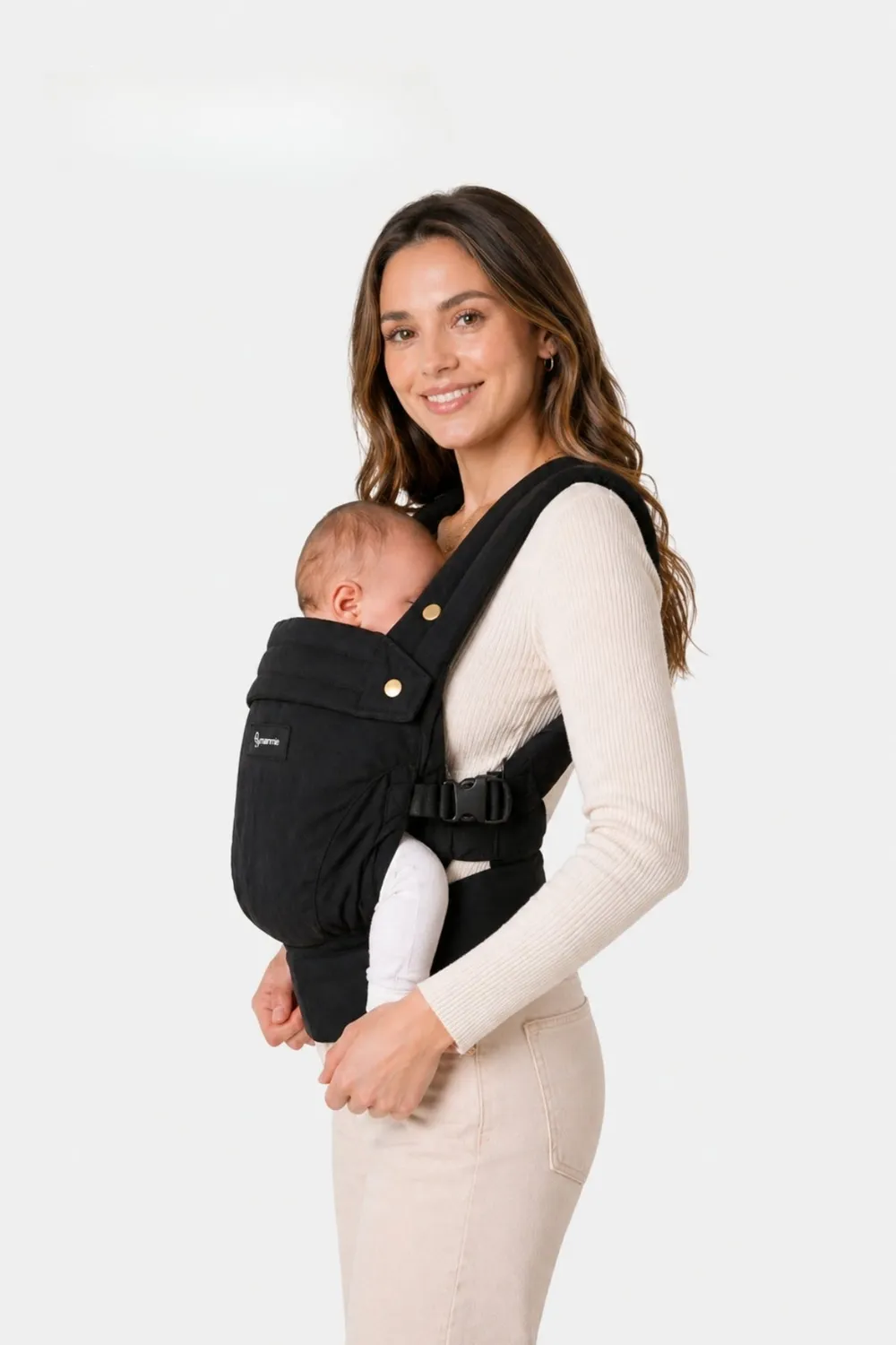 MAMMIE AVAIRE Draagzak Baby Katoen Zwart ergonomisch