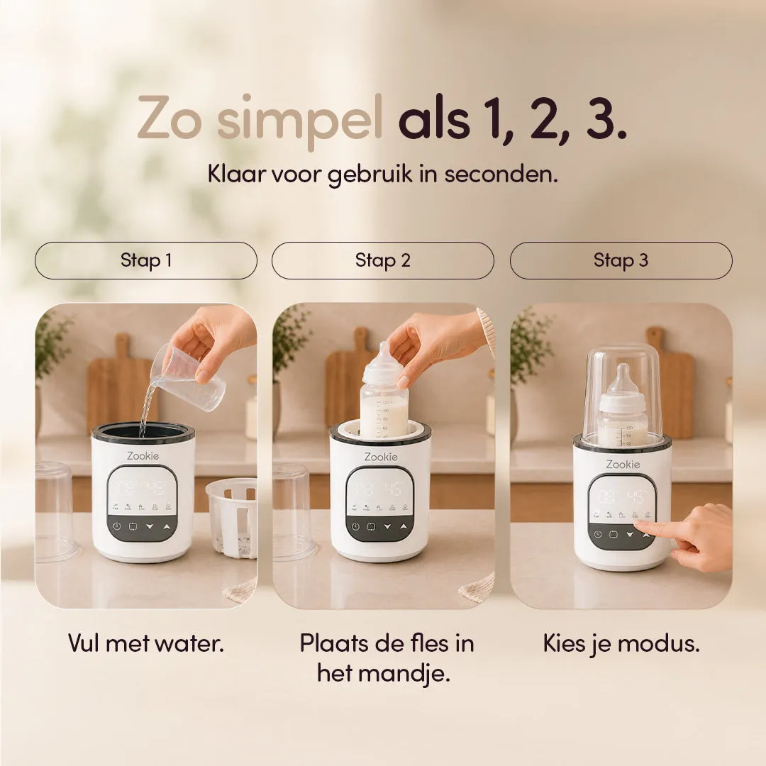 Zookie Nova flessenwarmer elektrisch voor melkflessen