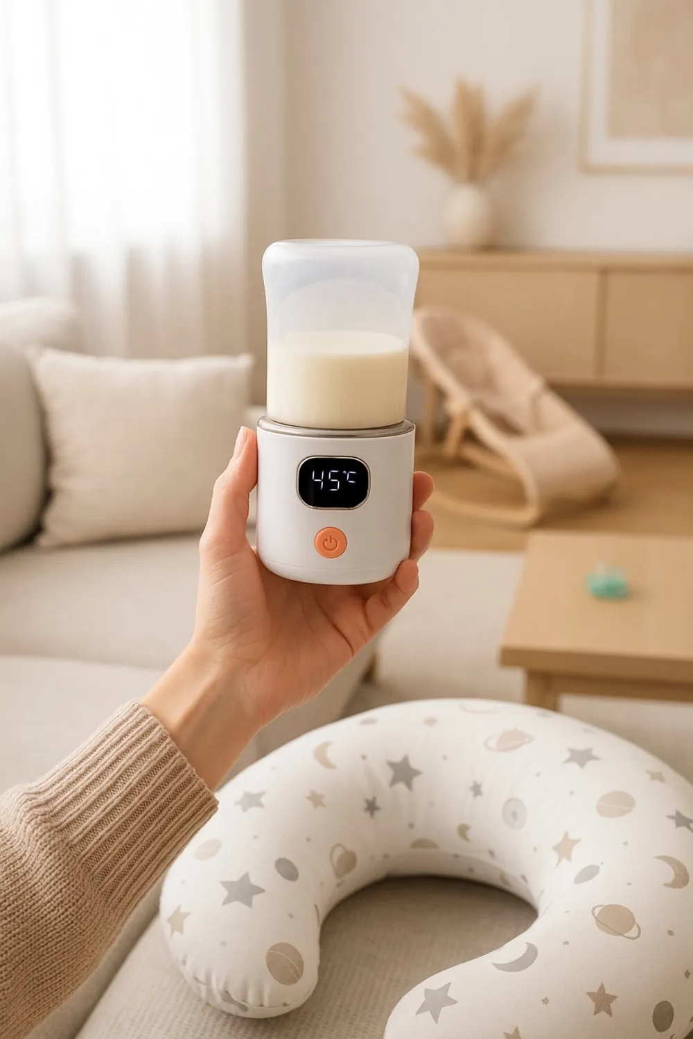 Mammie Cozy Feed bundel voedingskussen + flessenwarmer
