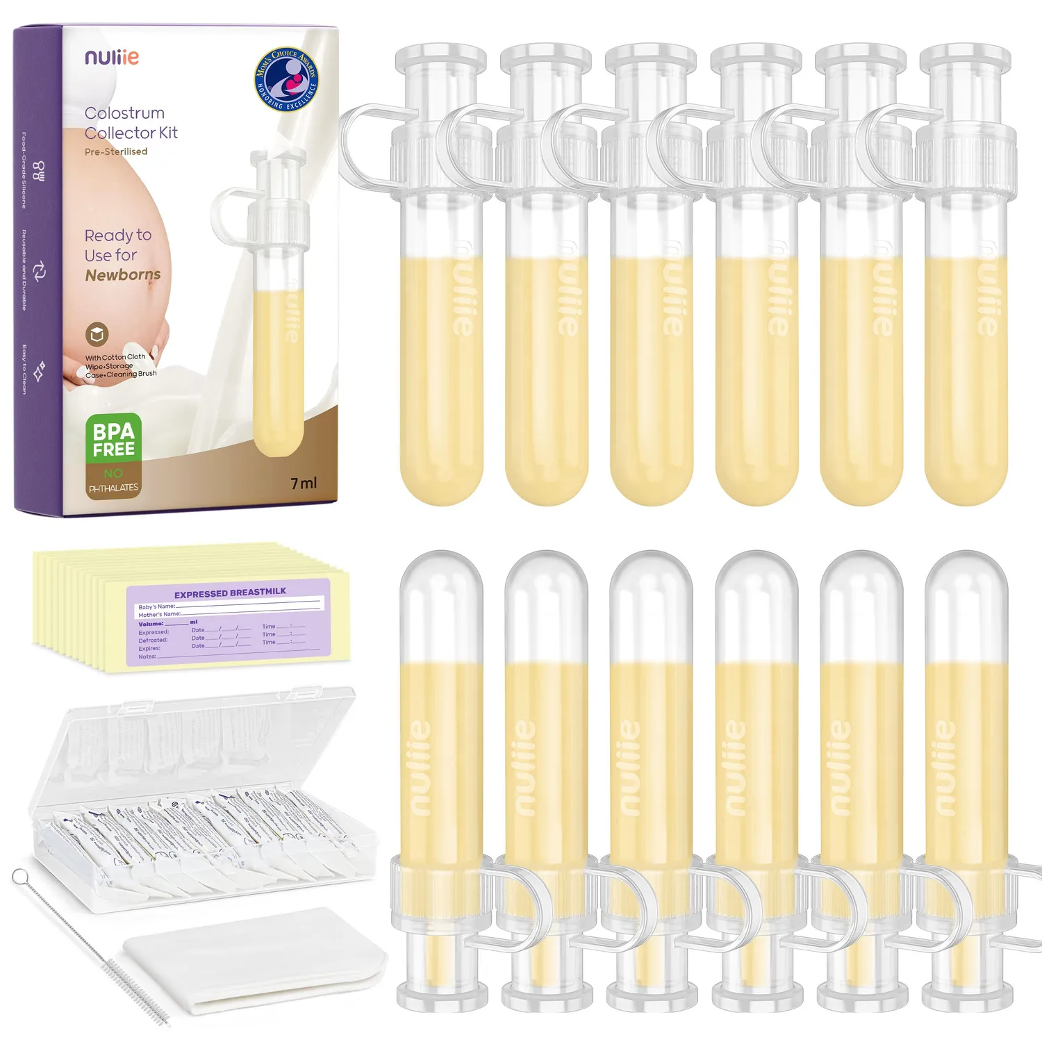 Nuliie colostrum collector 7ml 6 stuks herbruikbaar