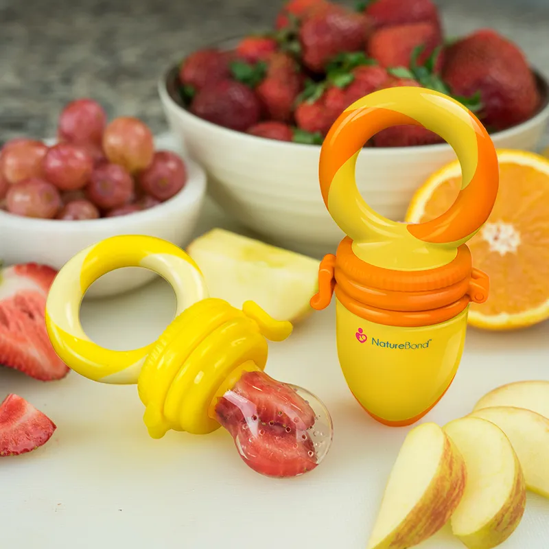 Naturebond fruitspeen fruit feeder siliconen 2 stuks 6 spenen
